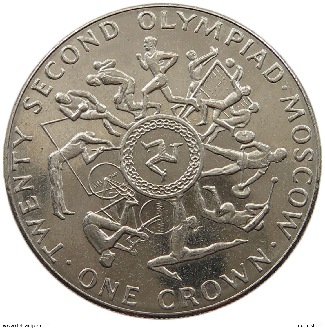 ISLE OF MAN CROWN 1980 Elizabeth II. (1952-2022) #a096 0261 - Isle Of Man