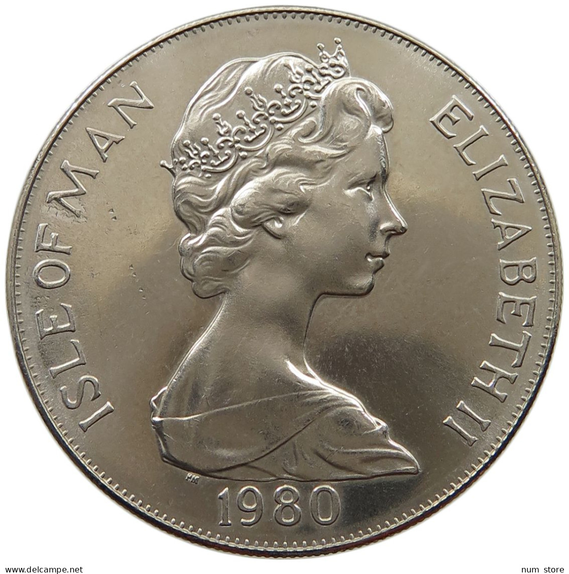 ISLE OF MAN CROWN 1980 Elizabeth II. (1952-2022) #a096 0255 - Île De  Man