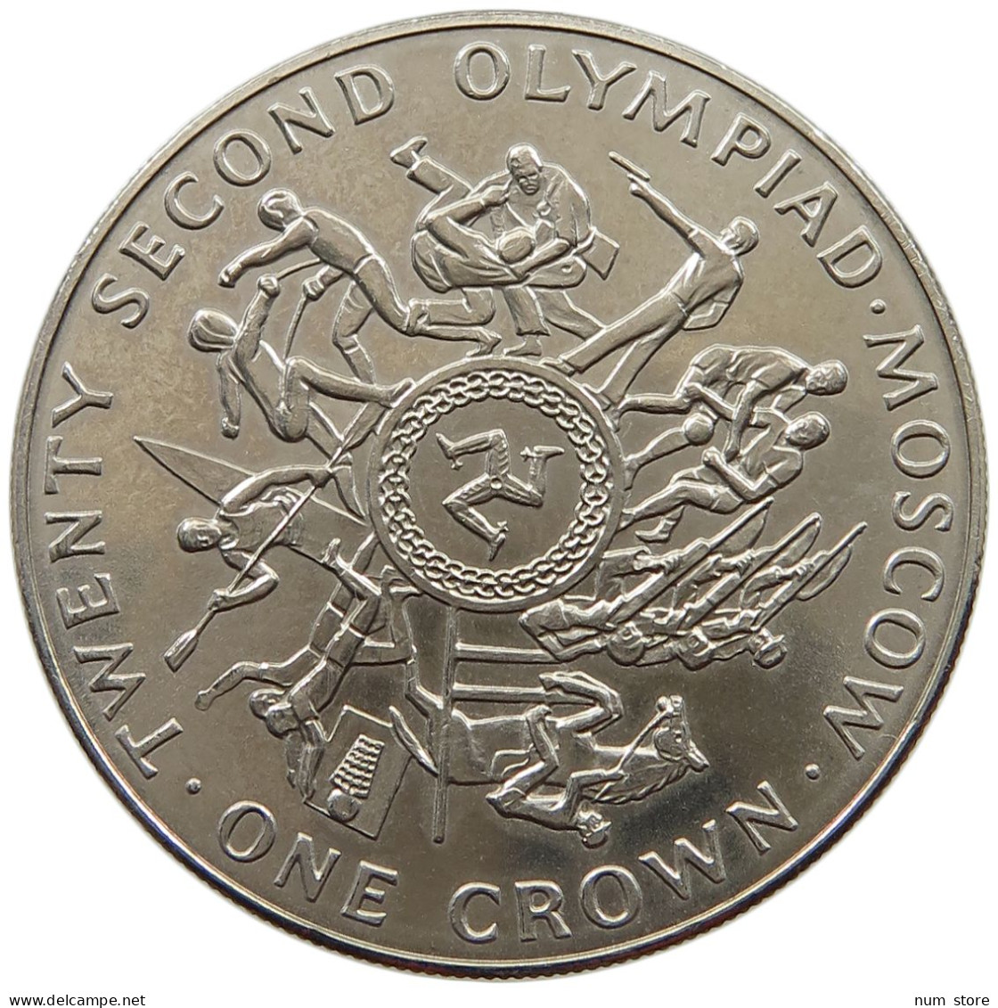 ISLE OF MAN CROWN 1980 Elizabeth II. (1952-2022) #a096 0255 - Isle Of Man