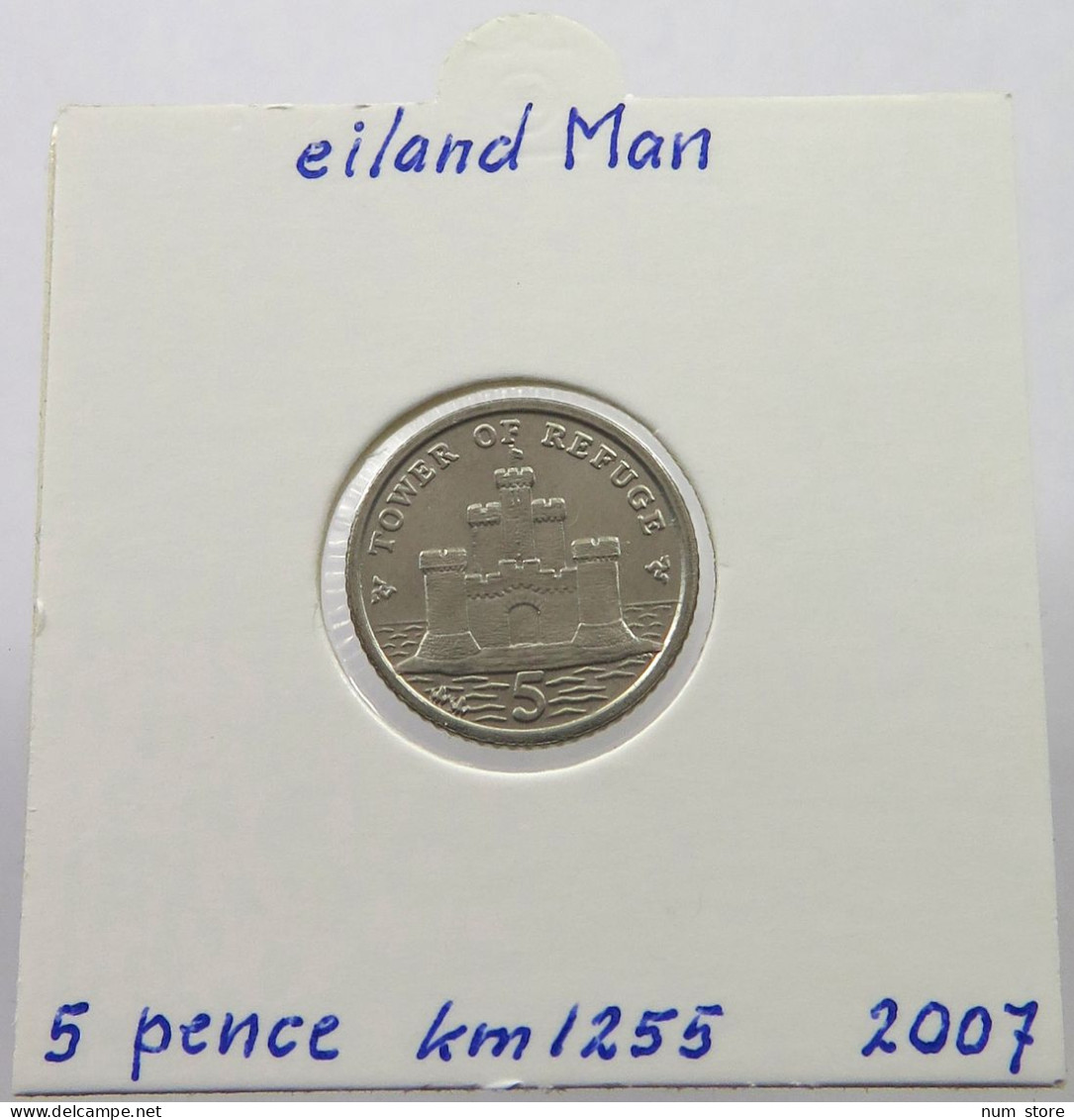 ISLE OF MAN 5 PENCE 2007 Elizabeth II. (1952-2022) #alb028 0327 - Île De  Man