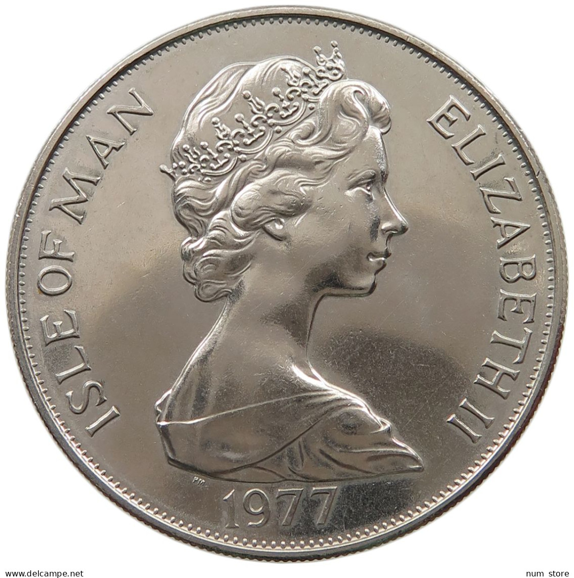 ISLE OF MAN CROWN 1977 Elizabeth II. (1952-2022) #a042 0315 - Île De  Man