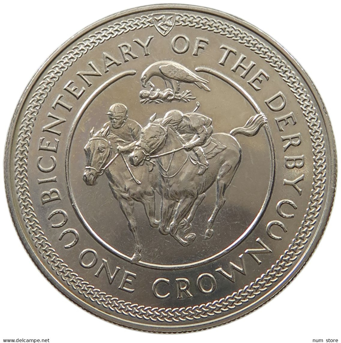 ISLE OF MAN CROWN 1980 Elizabeth II. (1952-2022) #a026 0393 - Île De  Man