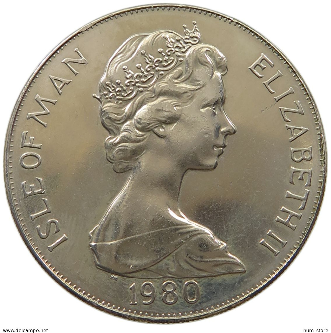 ISLE OF MAN CROWN 1980 Elizabeth II. (1952-2022) #a026 0389 - Île De  Man