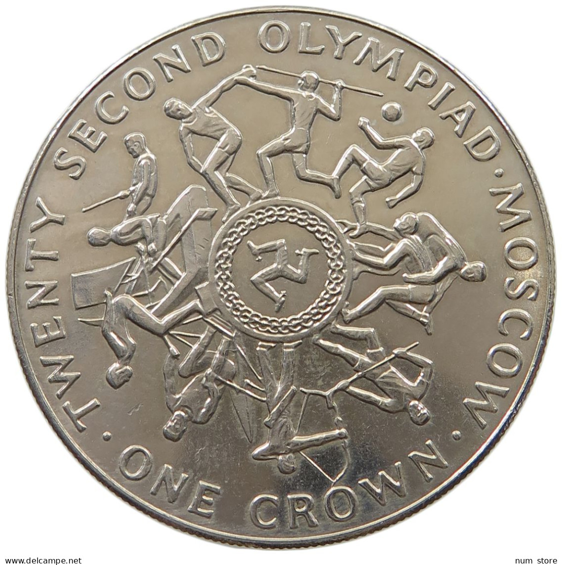 ISLE OF MAN CROWN 1980 Elizabeth II. (1952-2022) #a026 0373 - Île De  Man