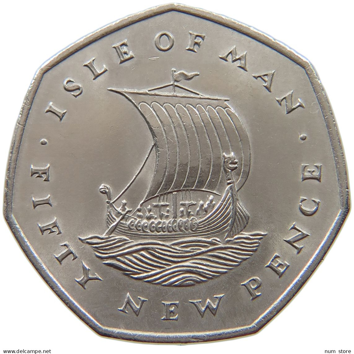 ISLE OF MAN 50 PENCE 1971 Elizabeth II. (1952-2022) #a013 0763 - Eiland Man