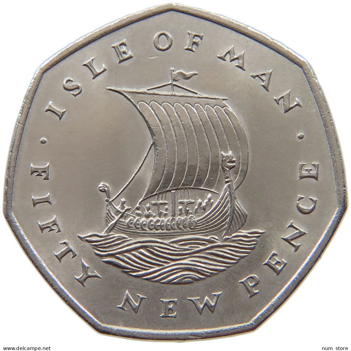 ISLE OF MAN 50 PENCE 1971 Elizabeth II. (1952-2022) #a013 0763 - Île De  Man