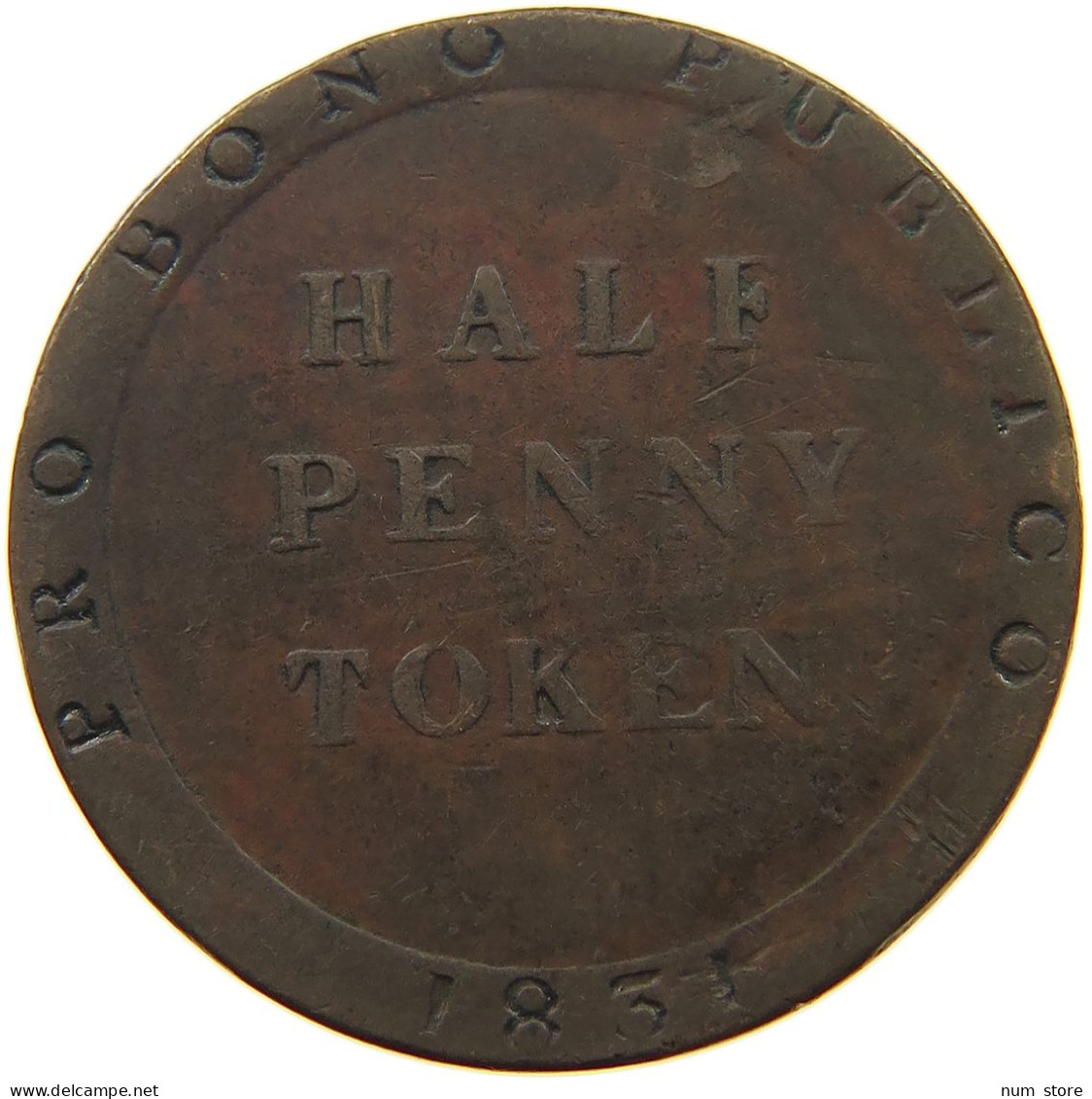 ISLE OF MAN HALFPENNY 1831 WILLIAM IV. (1830-1837) #a002 0371 - Île De  Man