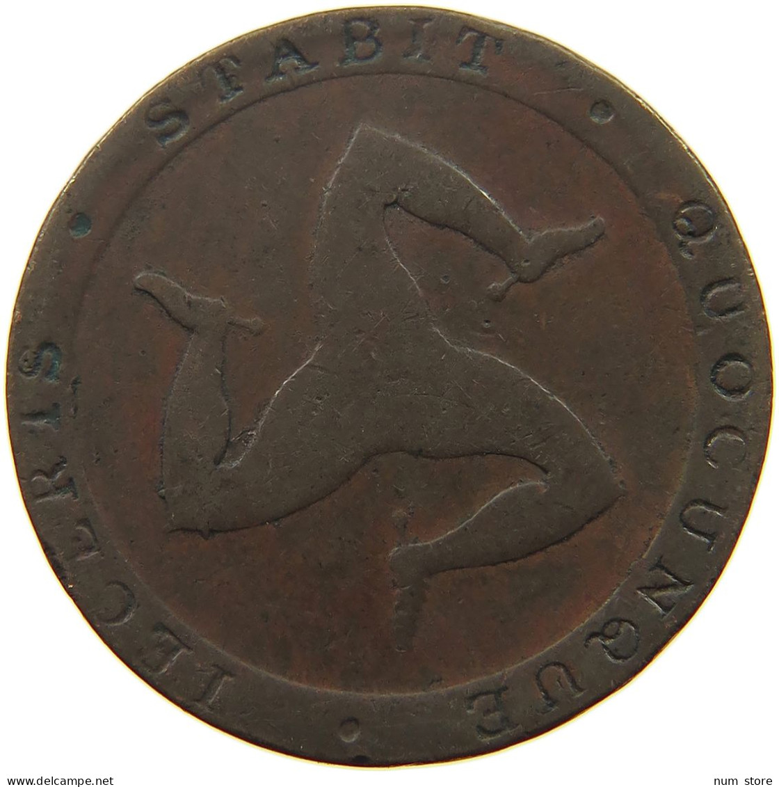 ISLE OF MAN HALFPENNY 1831 WILLIAM IV. (1830-1837) #a002 0371 - Île De  Man