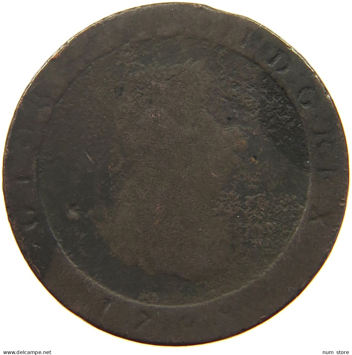 ISLE OF MAN HALFPENNY 1798 GEORGE III. 1760-1820 #a010 0525 - Île De  Man