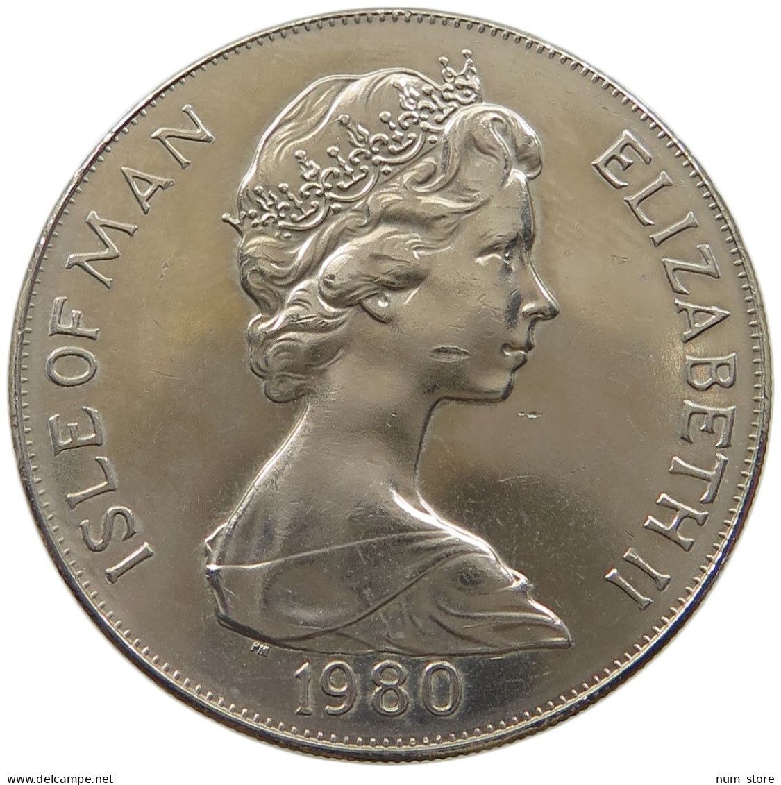 ISLE OF MAN CROWN 1980 Elizabeth II. (1952-2022) #a026 0359 - Île De  Man