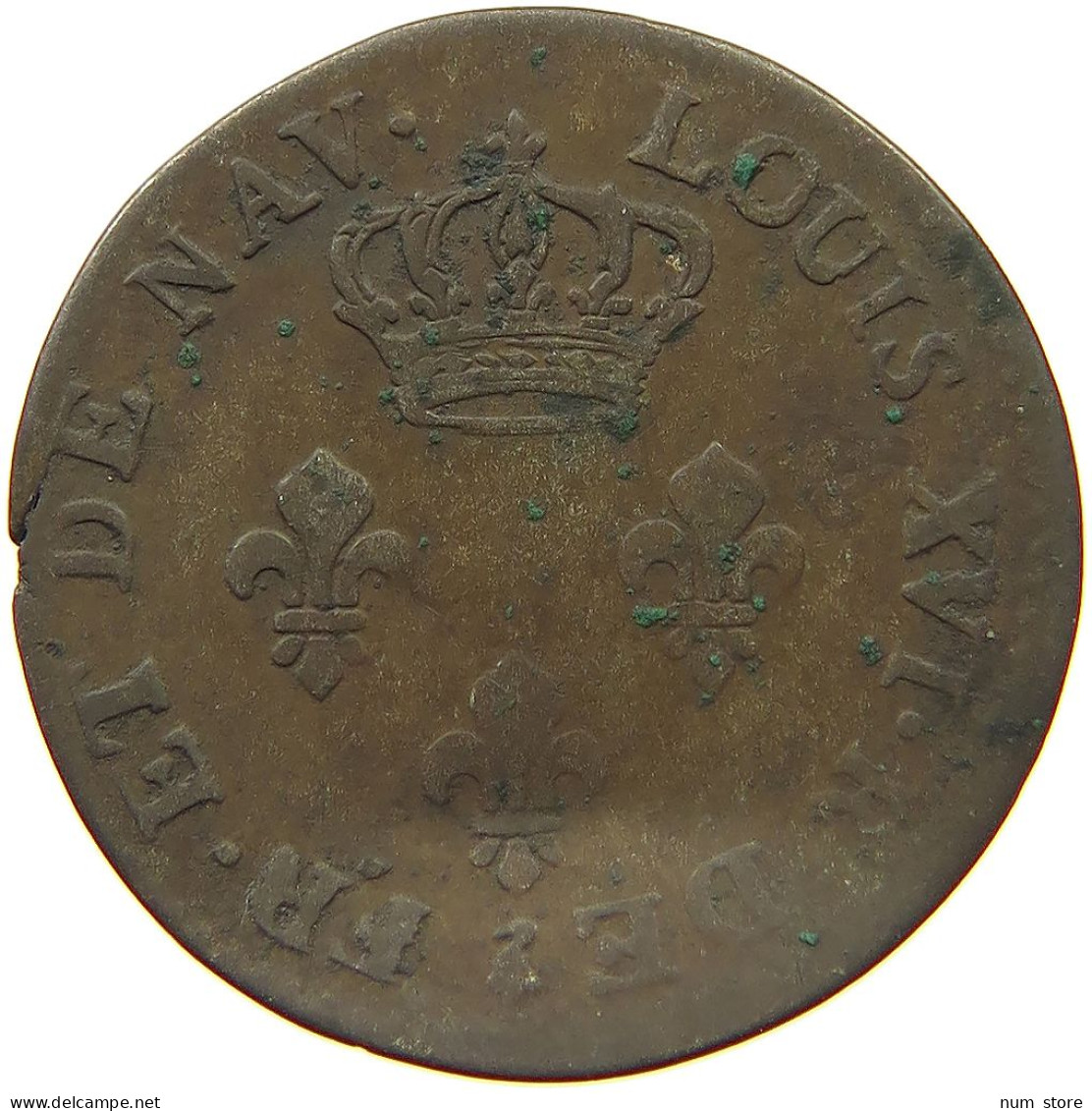 ISLE DE BOURBON FRENCH GUIANA 3 SOUS 1781  #s036 0449 - Guyane Française