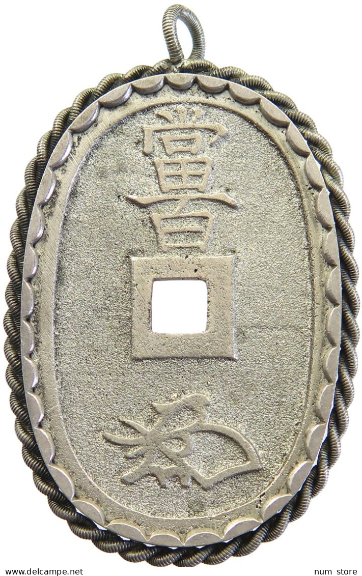 JAPAN 100 MON  SILVERED IN SILVER PENDANT #alb062 0375 - Japon