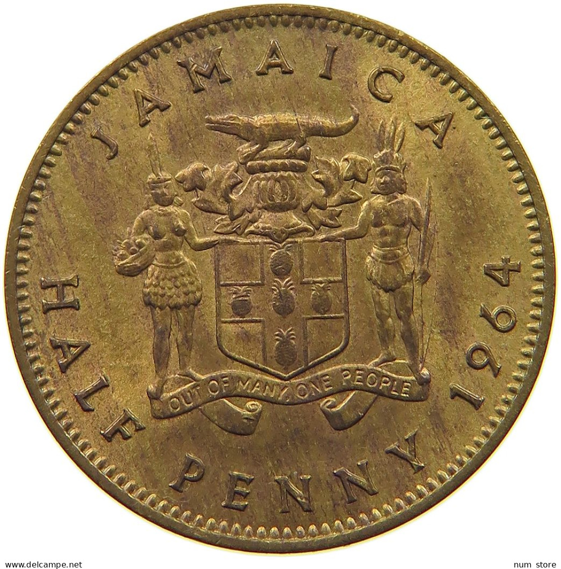 JAMAICA 1/2 PENNY 1964  #s060 0551 - Jamaique