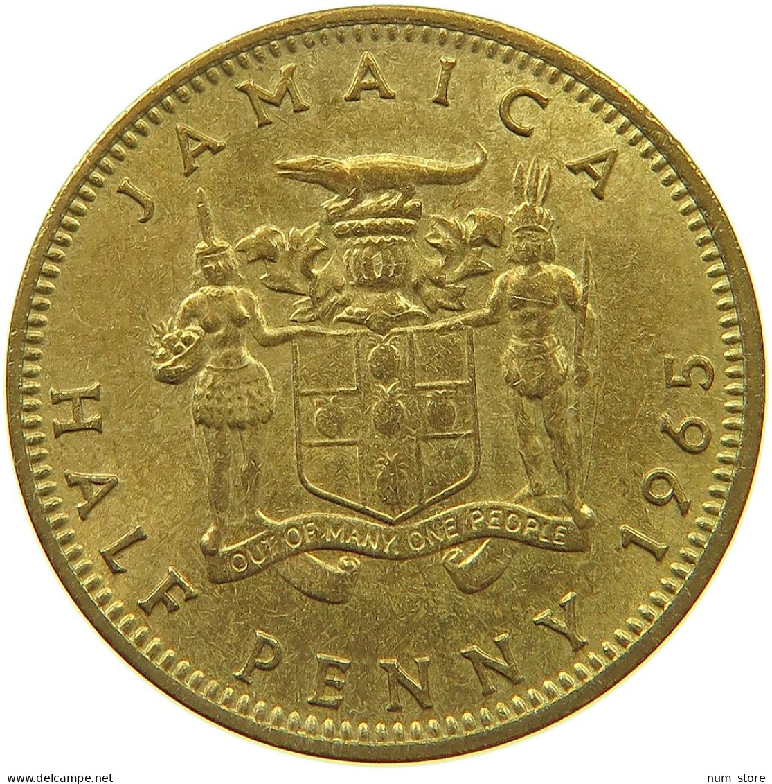 JAMAICA 1/2 PENNY 1965  #c075 0485 - Jamaique