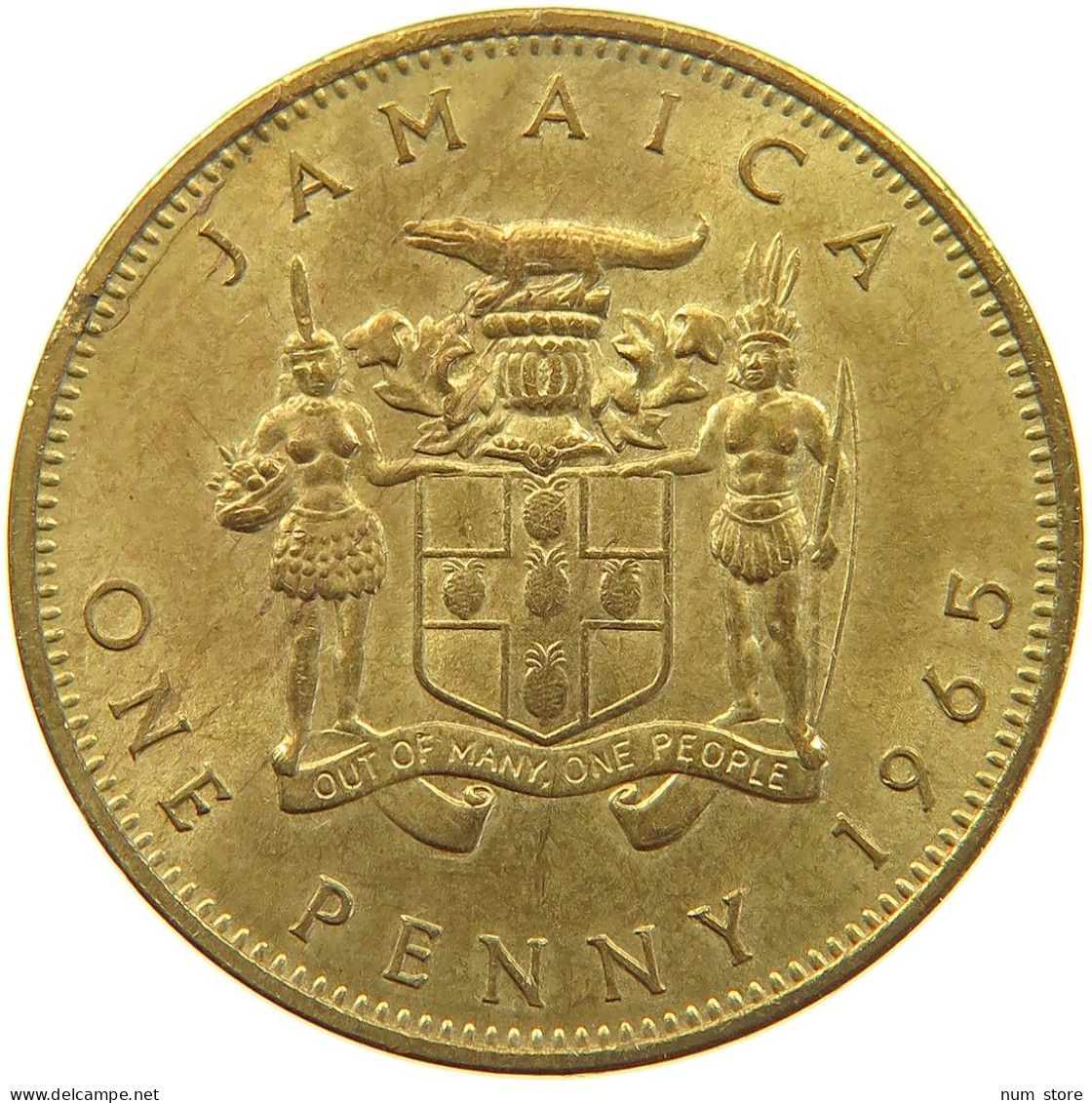 JAMAICA PENNY 1965 Elizabeth II. (1952-2022) #c075 0431 - Jamaica