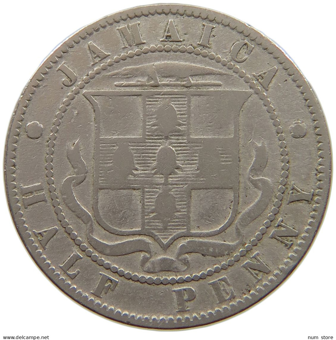 JAMAICA 1/2 PENNY 1897 Victoria 1837-1901 #a089 0477 - Jamaica