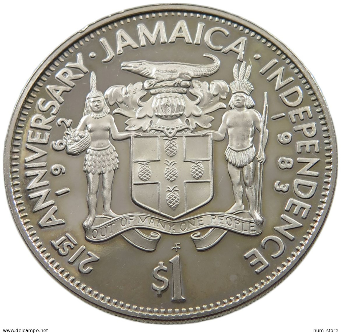 JAMAICA DOLLAR 1983 RARE #alb044 0105 - Jamaica