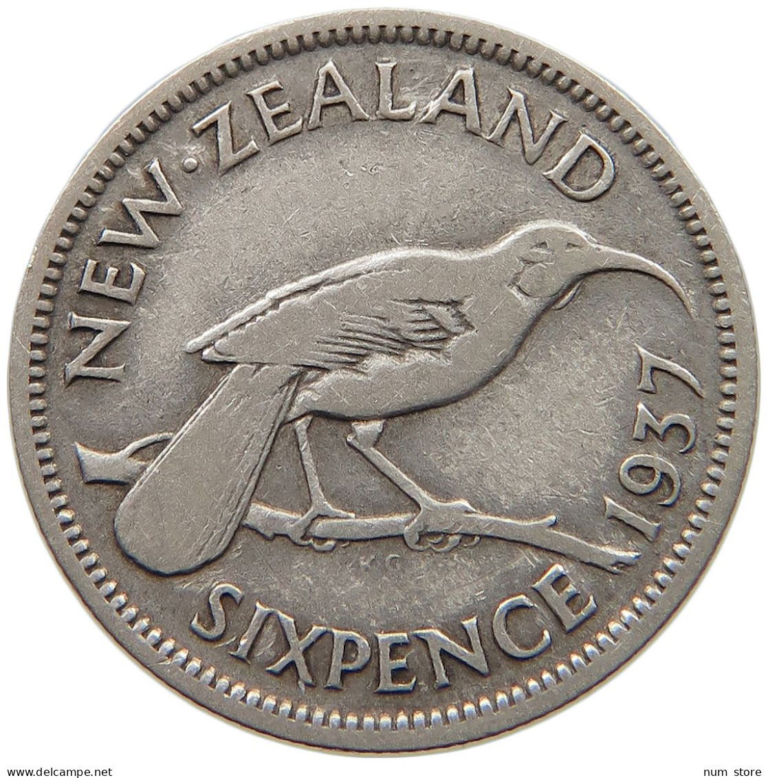 NEW ZEALAND 6 PENCE 1937 George VI. (1936-1952) #c004 0441 - New Zealand