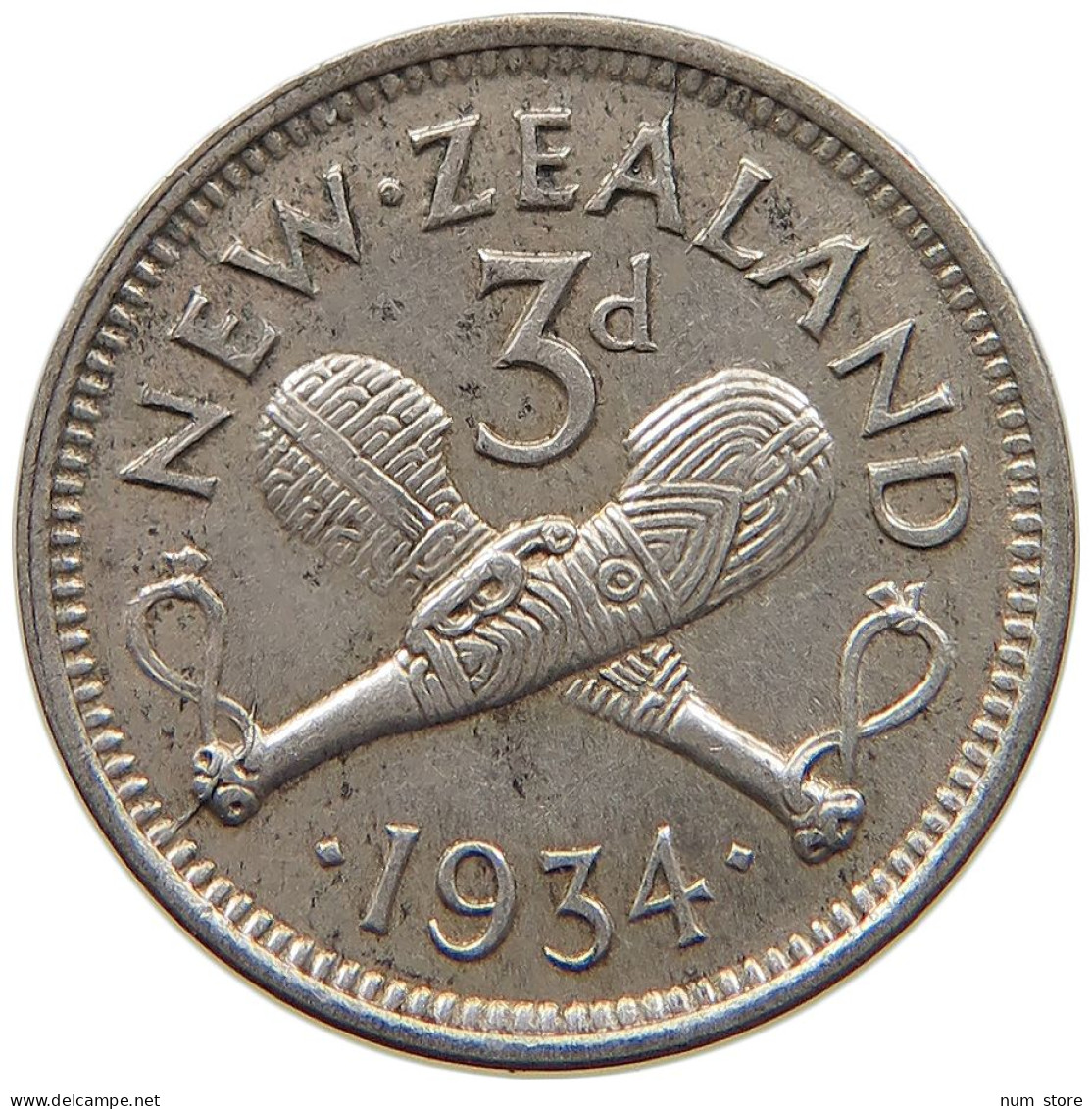 NEW ZEALAND 3 PENCE 1934 George V. (1910-1936) #c004 0137 - New Zealand