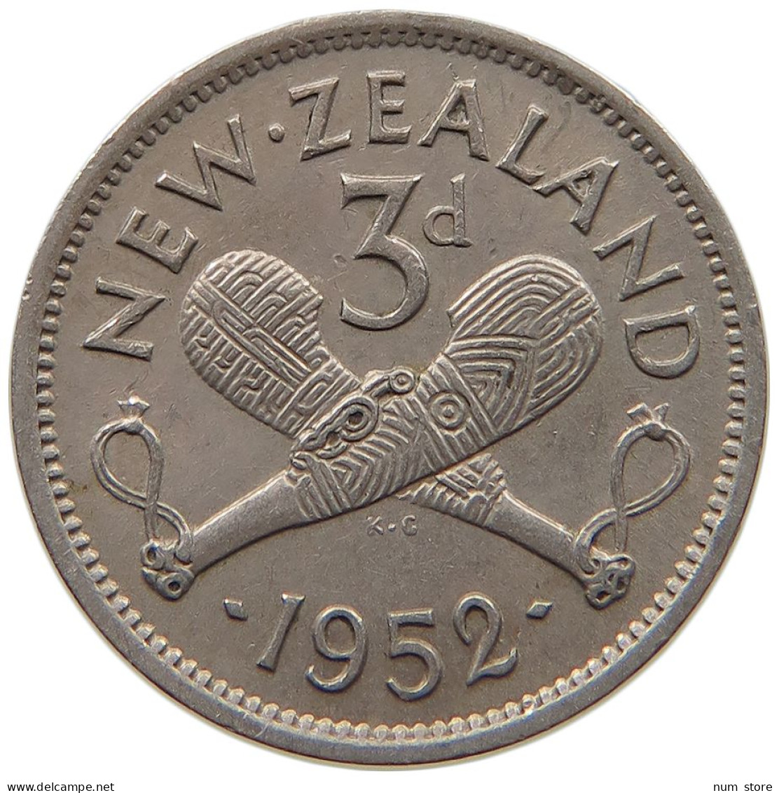 NEW ZEALAND 3 PENCE 1952 George VI. (1936-1952) #c008 0097 - New Zealand
