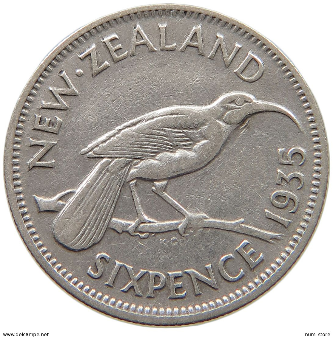 NEW ZEALAND 6 PENCE 1935 George V. (1910-1936) #c004 0443 - New Zealand