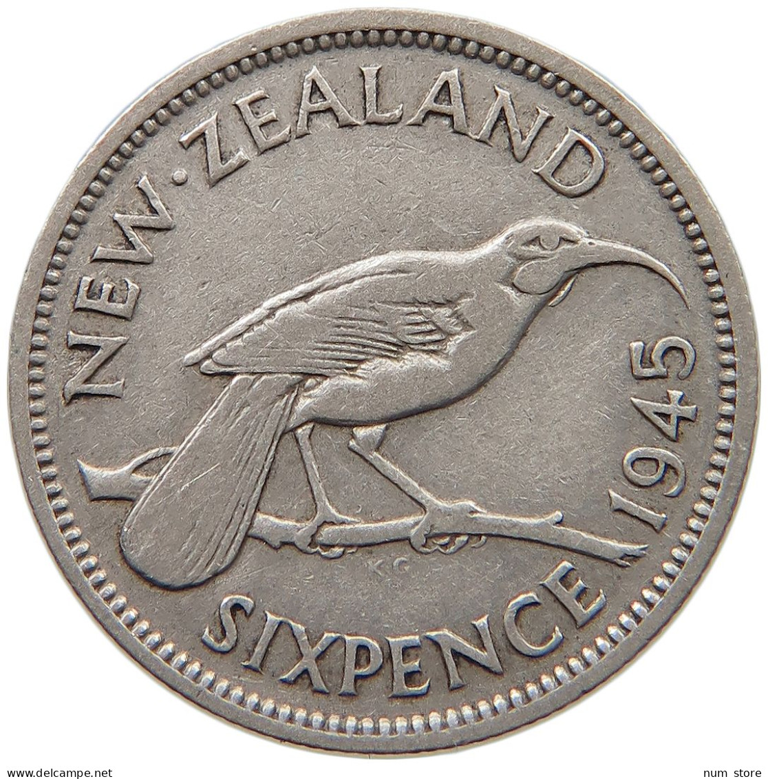 NEW ZEALAND 6 PENCE 1945 George VI. (1936-1952) #c004 0445 - New Zealand