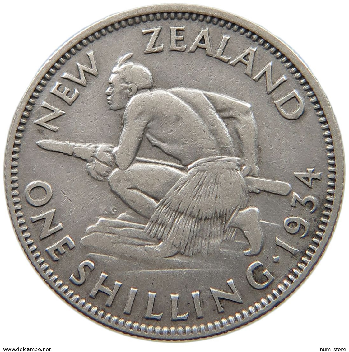 NEW ZEALAND SHILLING 1934 George V. (1910-1936) #c003 0277 - New Zealand