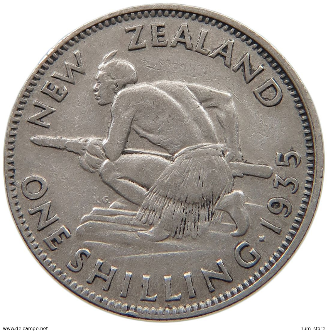 NEW ZEALAND SHILLING 1935 George V. (1910-1936) #c003 0275 - New Zealand