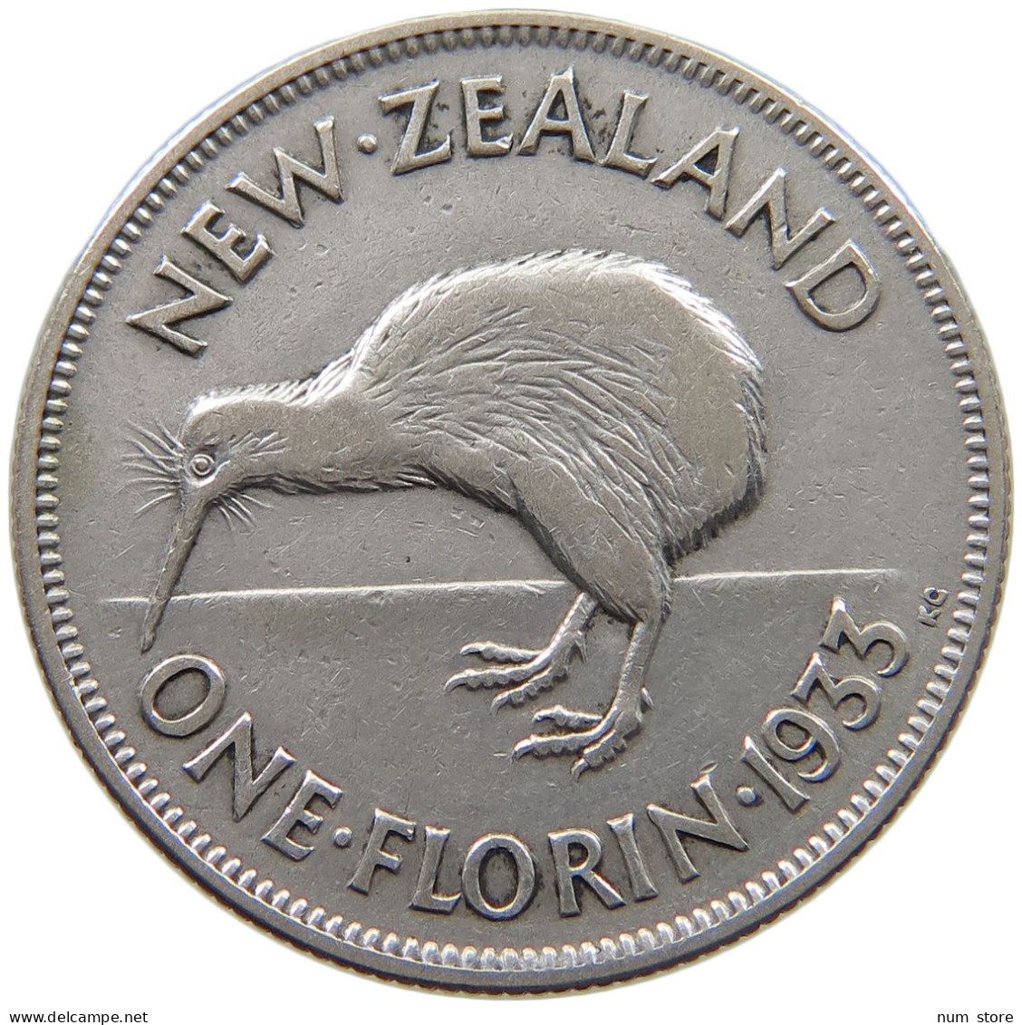 NEW ZEALAND FLORIN 1933 George V. (1910-1936) #c003 0021 - New Zealand
