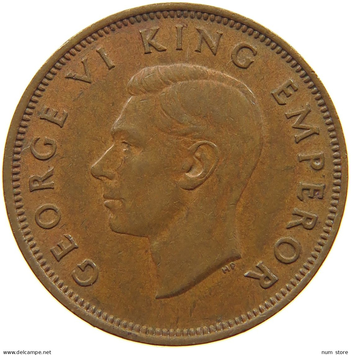 NEW ZEALAND 1/2 PENNY 1944 George VI. (1936-1952) #a094 0751 - Nieuw-Zeeland