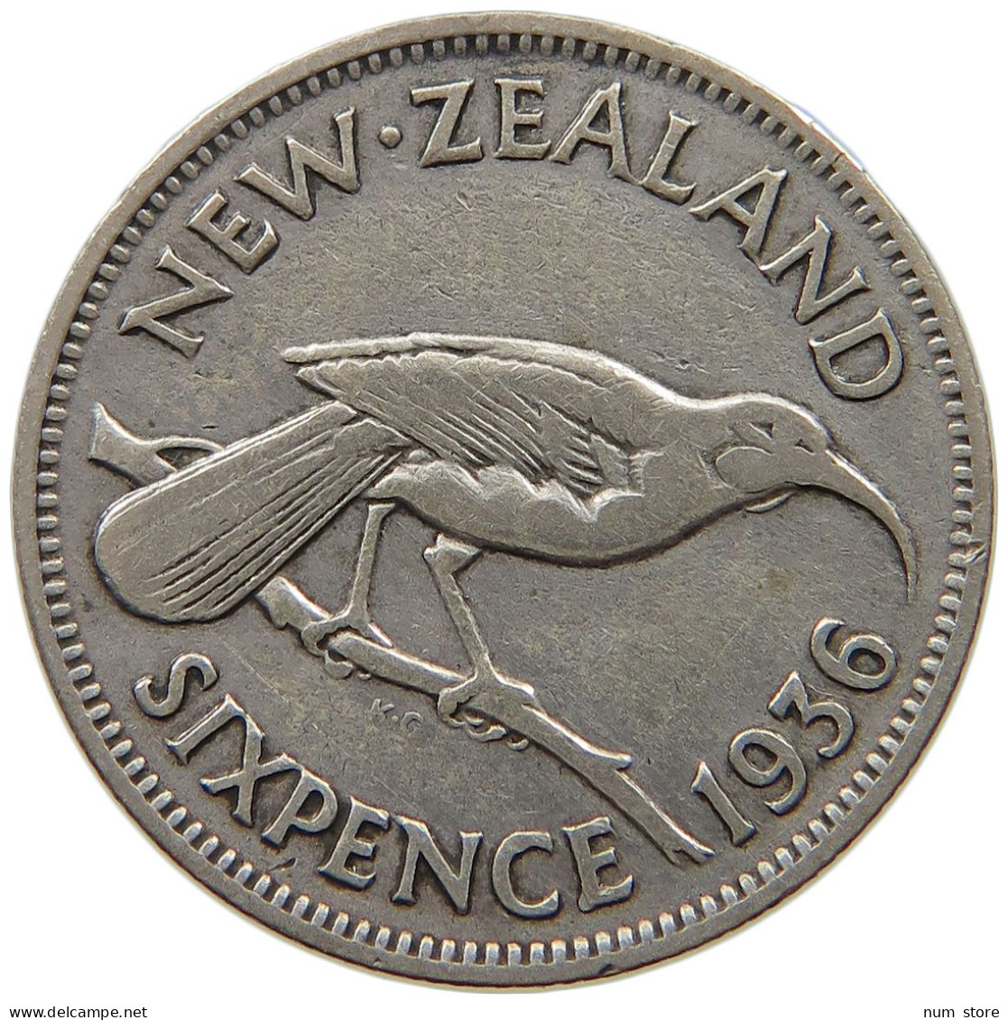 NEW ZEALAND 6 PENCE 1936 George V. (1910-1936) #a091 0399 - New Zealand