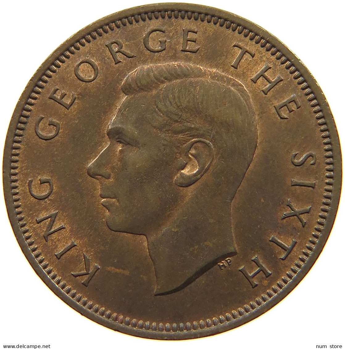 NEW ZEALAND 1/2 PENNY 1952 George VI. (1936-1952) #a094 0749 - New Zealand