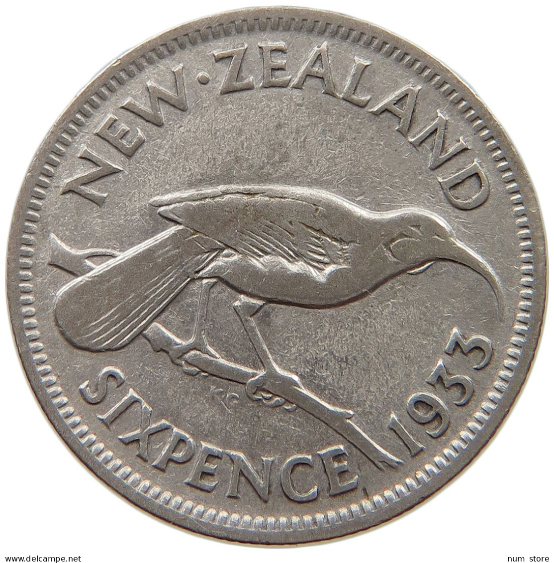 NEW ZEALAND 6 PENCE 1933 George V. (1910-1936) #a082 0457 - New Zealand