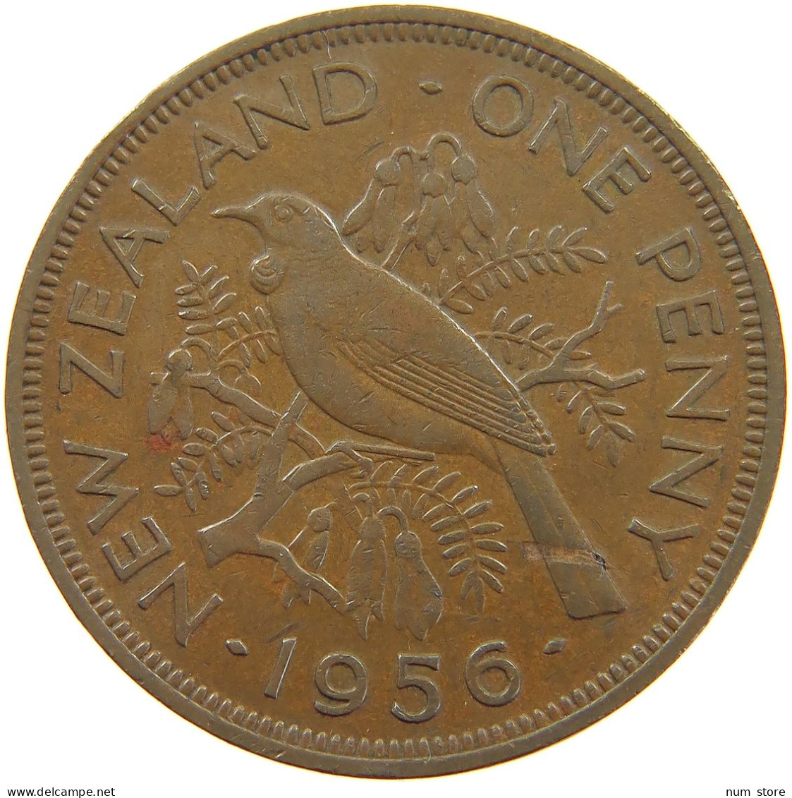 NEW ZEALAND PENNY 1956 Elizabeth II. (1952-2022) #a084 0125 - Nieuw-Zeeland