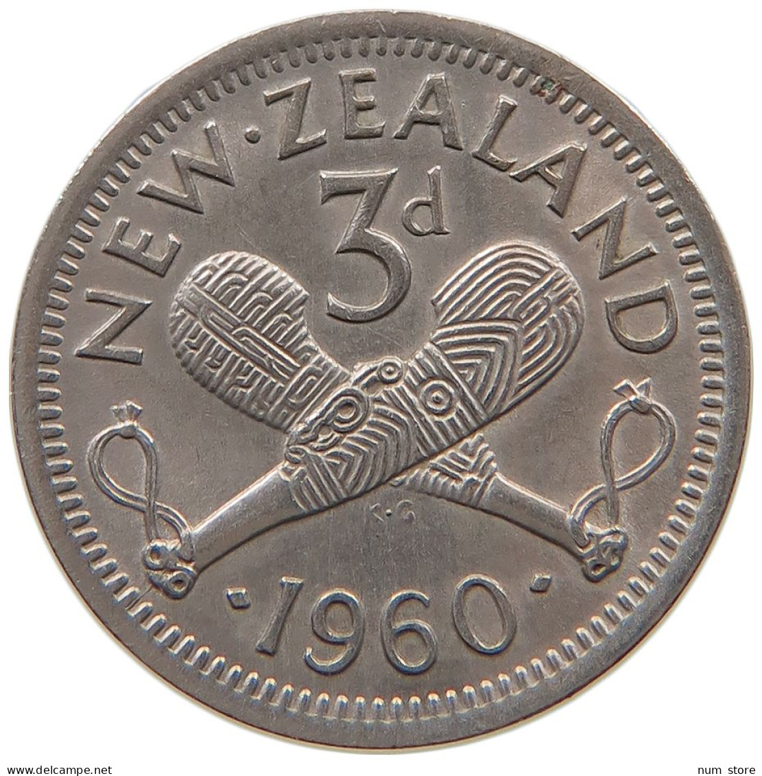 NEW ZEALAND 3 PENCE 1960 Elizabeth II. (1952-2022) #a080 0635 - Nieuw-Zeeland