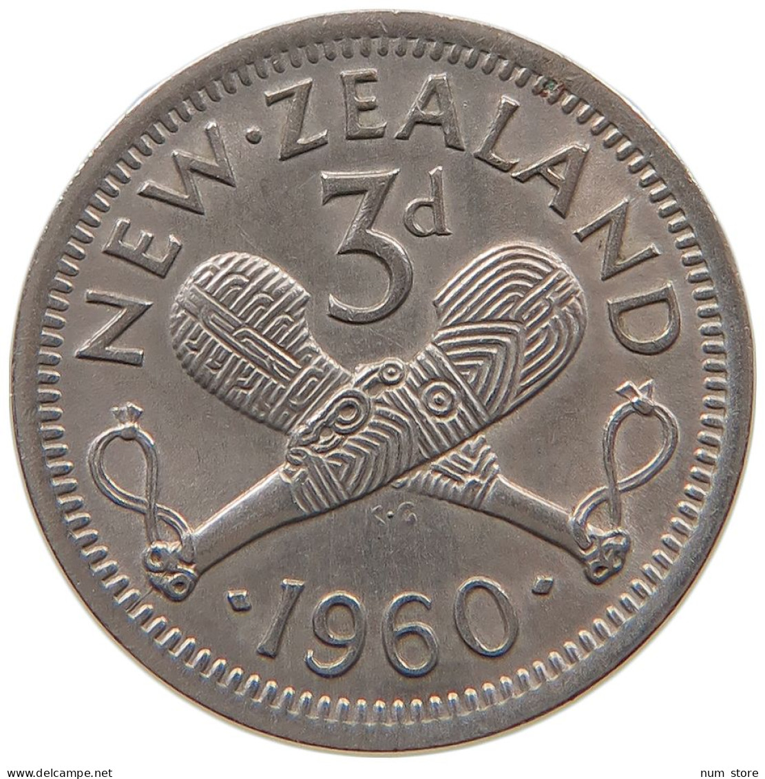 NEW ZEALAND 3 PENCE 1960 Elizabeth II. (1952-2022) #a080 0635 - New Zealand