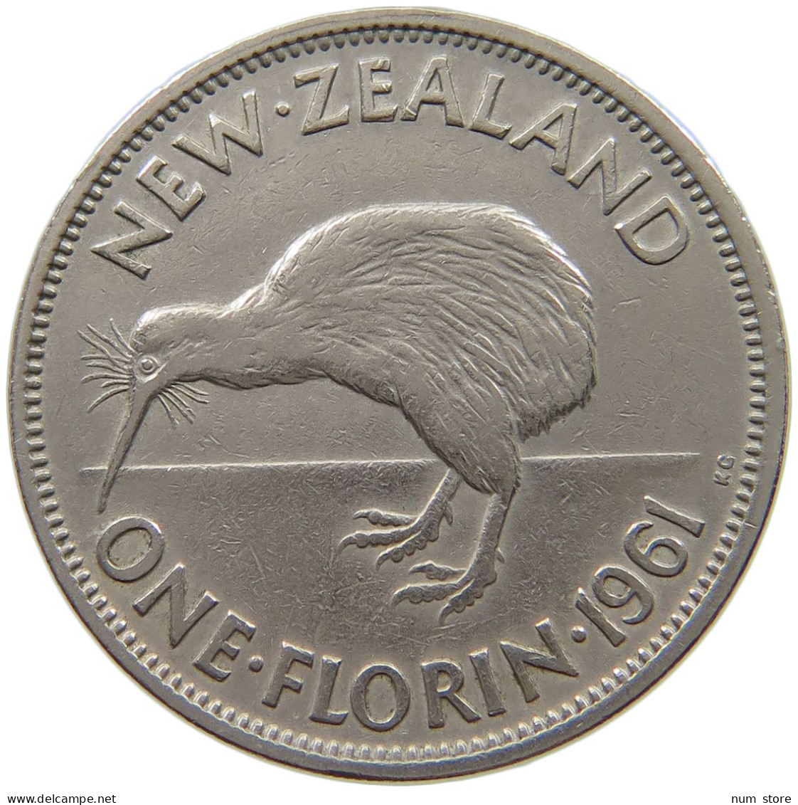 NEW ZEALAND FLORIN 1961 Elizabeth II. (1952-2022) #a079 0229 - New Zealand