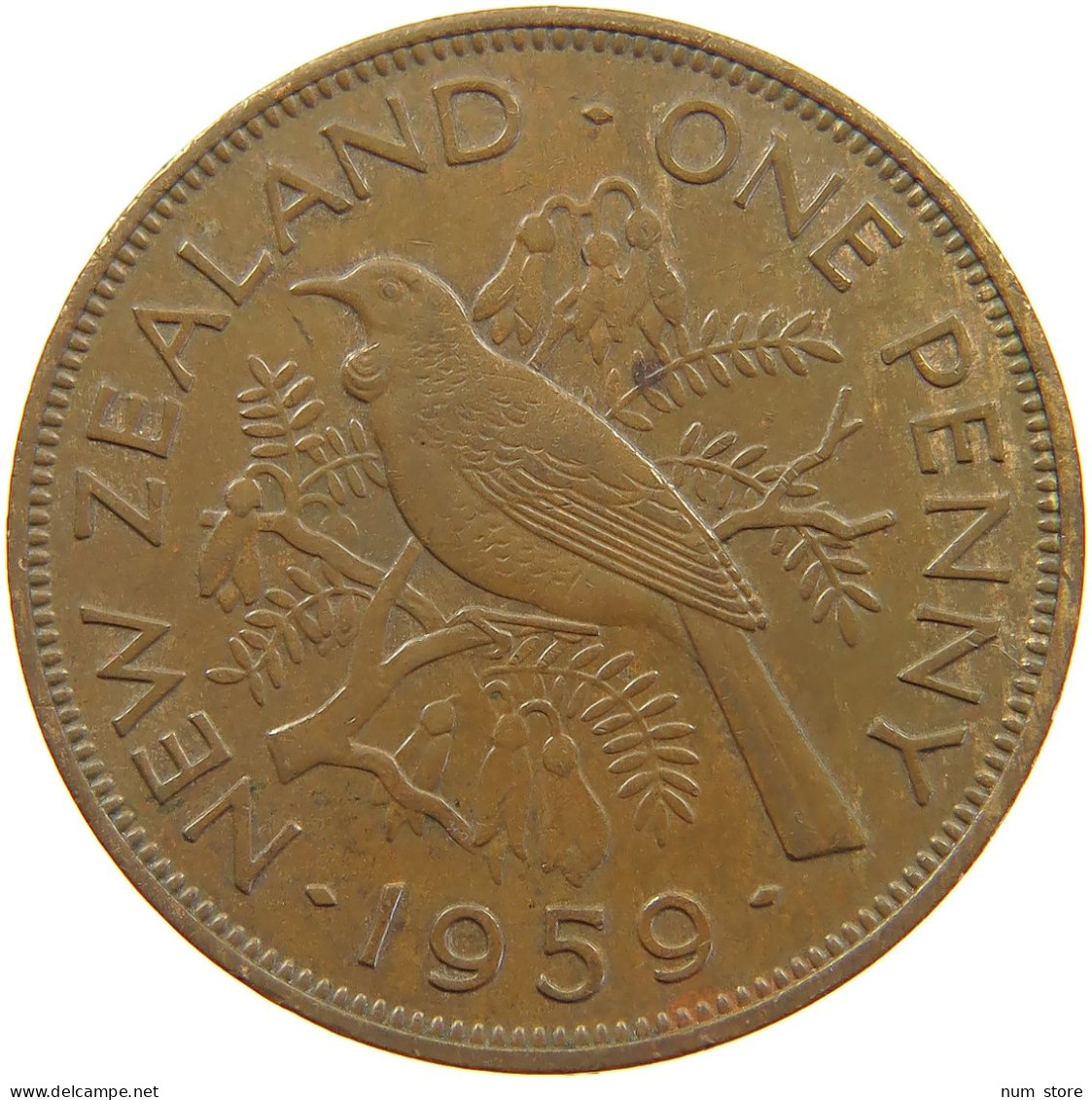 NEW ZEALAND PENNY 1959 Elizabeth II. (1952-2022) #a065 0313 - Nieuw-Zeeland