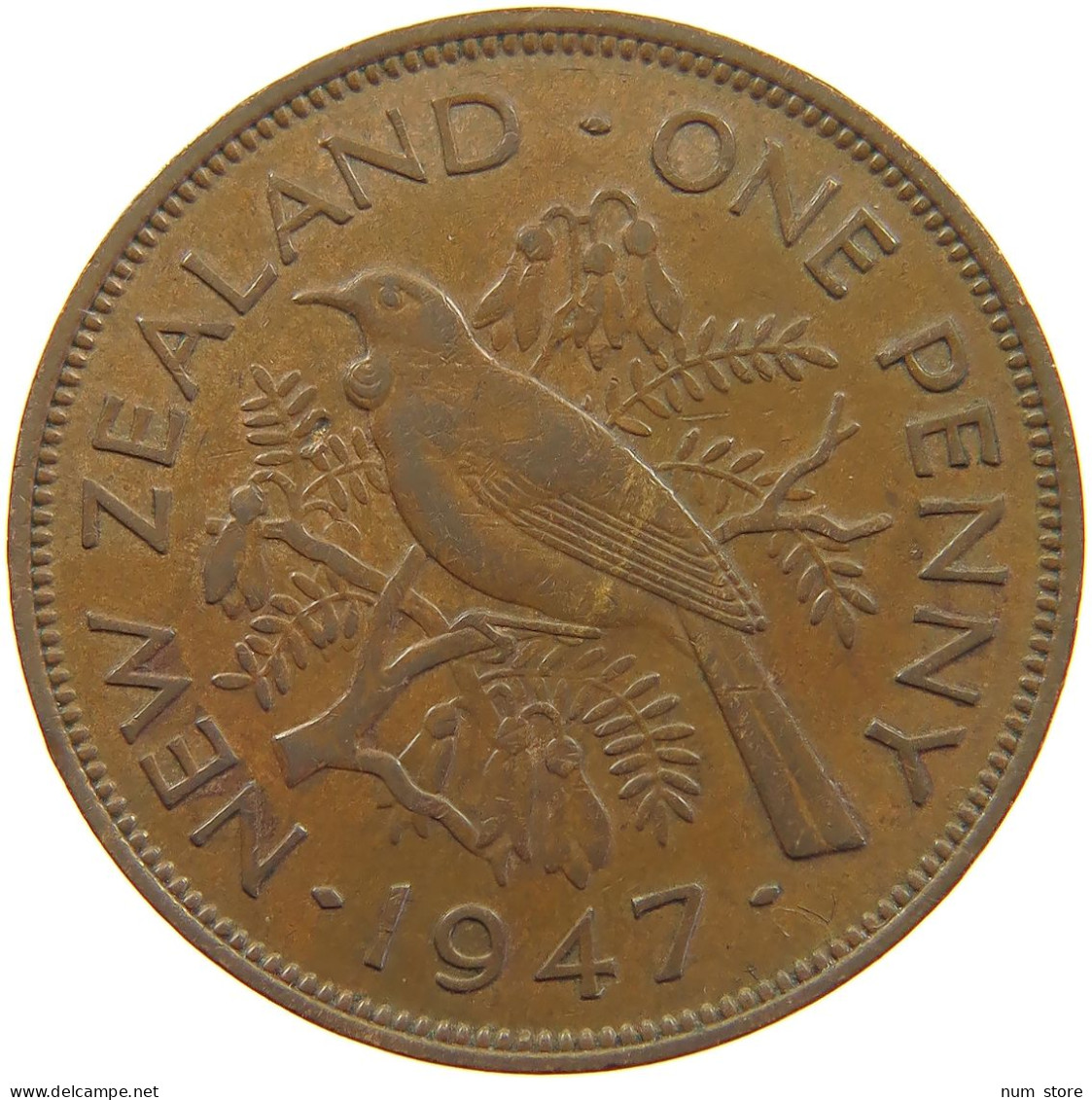 NEW ZEALAND PENNY 1947 George VI. (1936-1952) #a065 0301 - Nieuw-Zeeland