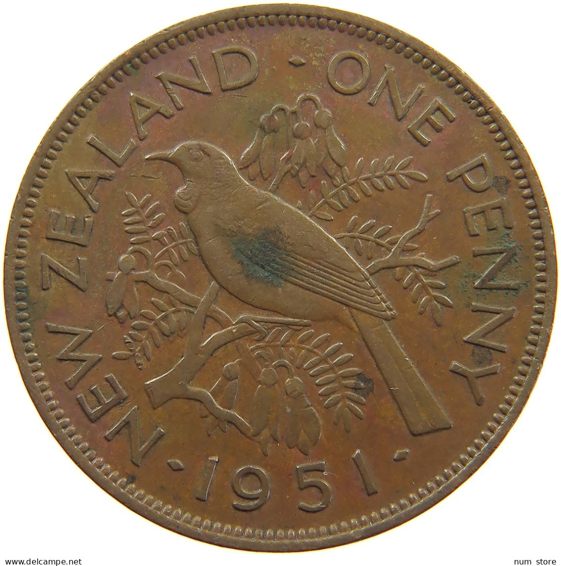 NEW ZEALAND PENNY 1951 George VI. (1936-1952) #a065 0297 - New Zealand