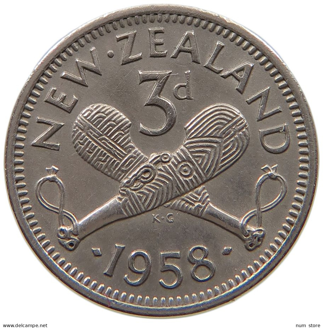 NEW ZEALAND 3 PENCE 1958 Elizabeth II. (1952-2022) #a050 0233 - New Zealand