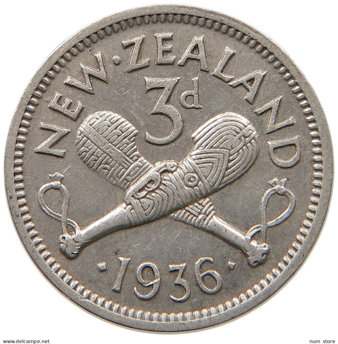 NEW ZEALAND 3 PENCE 1936 George V. (1910-1936) #a034 0209 - New Zealand