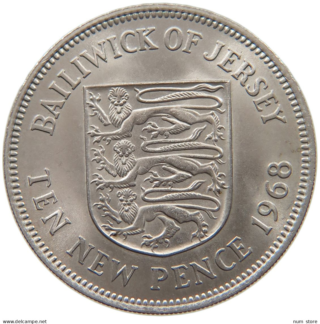 JERSEY 10 NEW PENCE 1968 Elizabeth II. (1952-2022) #c036 0495 - Jersey