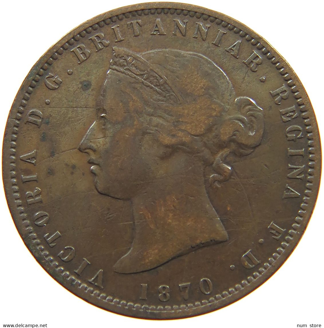 JERSEY 1/13 SHILLING 1870 Victoria 1837-1901 #c021 0047 - Jersey