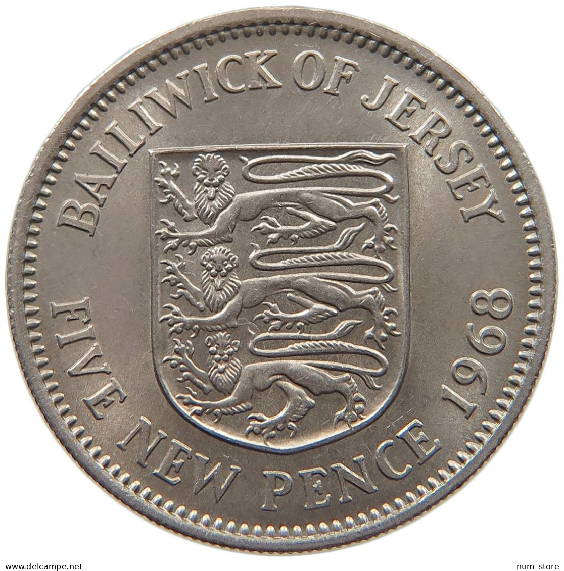 JERSEY 5 NEW PENCE 1968 Elizabeth II. (1952-2022) #c020 0087 - Jersey
