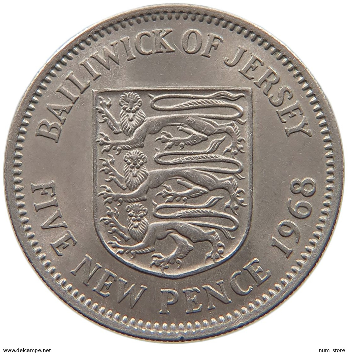JERSEY 5 NEW PENCE 1968 Elizabeth II. (1952-2022) #c014 0139 - Jersey
