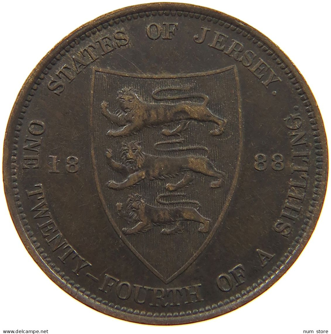 JERSEY 1/24 SHILLING 1888 Victoria 1837-1901 #c008 0357 - Jersey