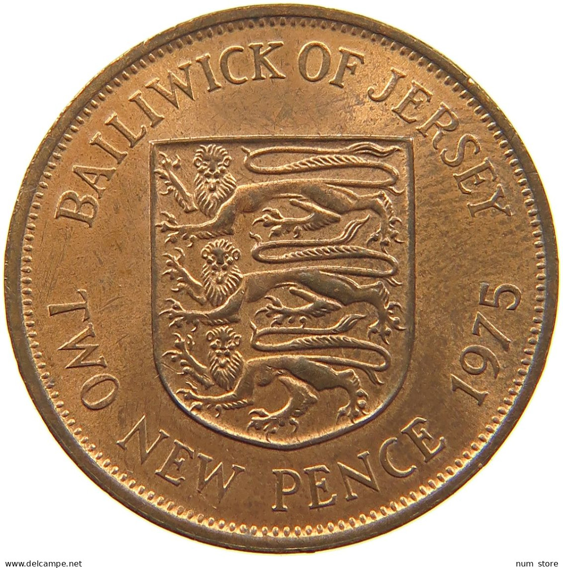 JERSEY 2 NEW PENCE 1975 Elizabeth II. (1952-2022) #c003 0385 - Jersey