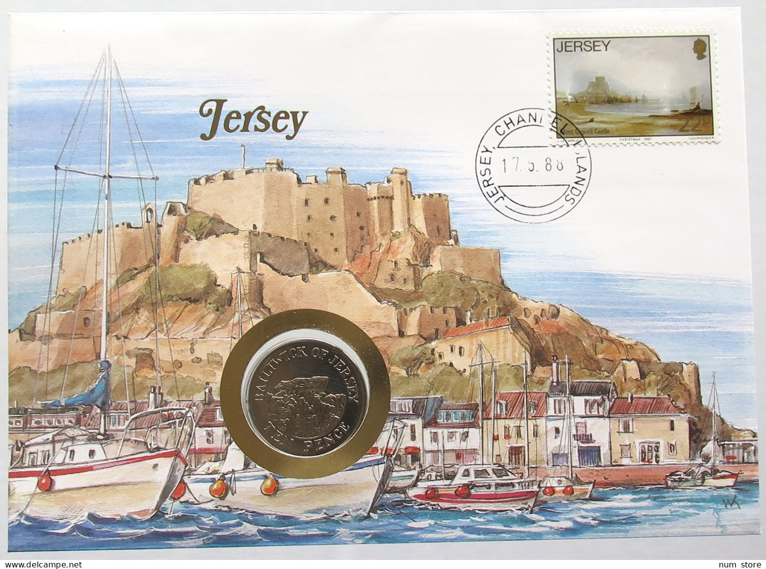 JERSEY STATIONERY 10 PENCE 1988 Elizabeth II. (1952-2022) #bs18 0061 - Jersey