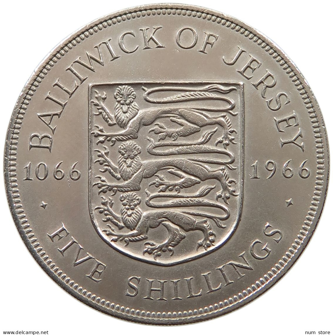 JERSEY 5 SHILLINGS 1966  #alb062 0027 - Jersey